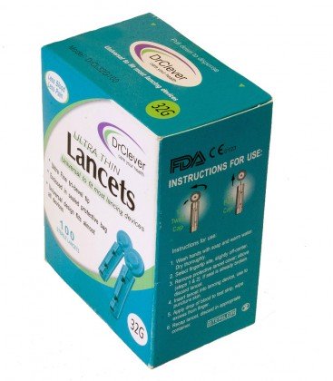 Ультратонкие ланцеты DrClever 32G, 100 шт.