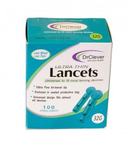Ультратонкие ланцеты DrClever 32G, 100 шт.