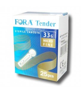 Ланцеты ультратонкие FORA Tender 33G, 50 шт.