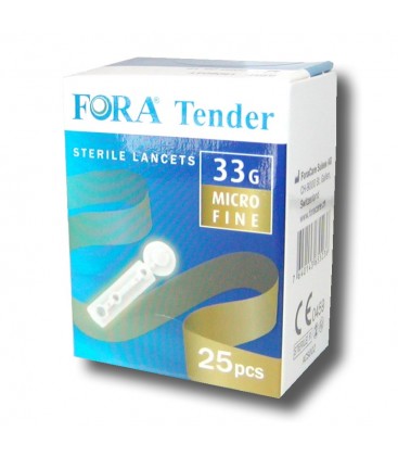 Ланцеты ультратонкие FORA Tender 33G, 50 шт.