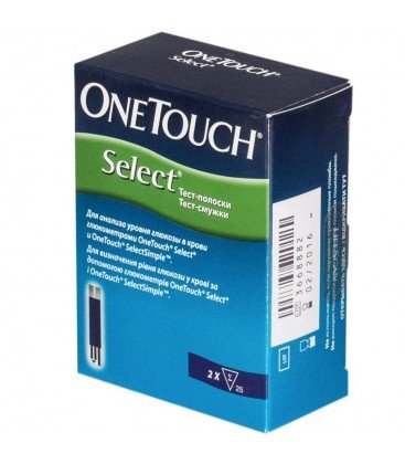 Тест-полоски One Touch Select, 50 шт.