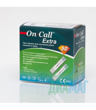 Тест-смужки On-Call Extra, 50 шт.
