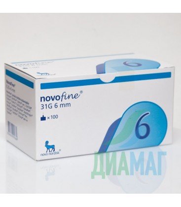 Иглы для шприц-ручек Novofine 6 мм, 100 шт.
