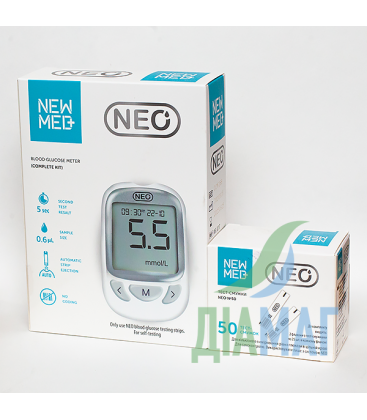 Глюкометр NEWMED NEO + 50 тест-полосок